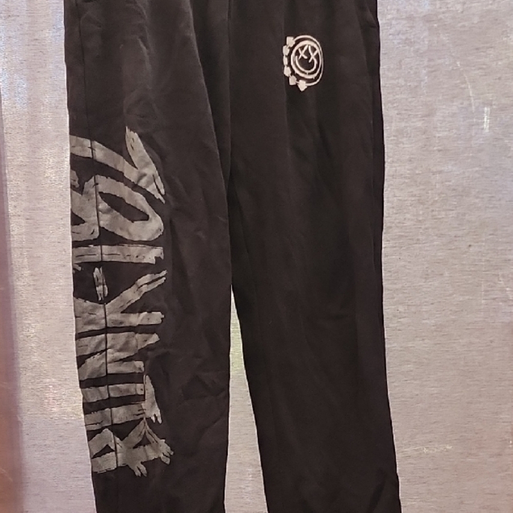 Black Blink 182 Sweatpants